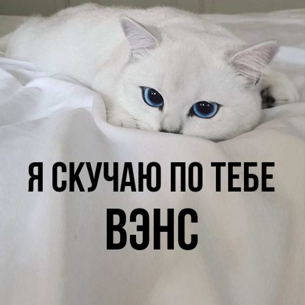 Открытка  с именем. вэнс, Я скучаю по тебе  