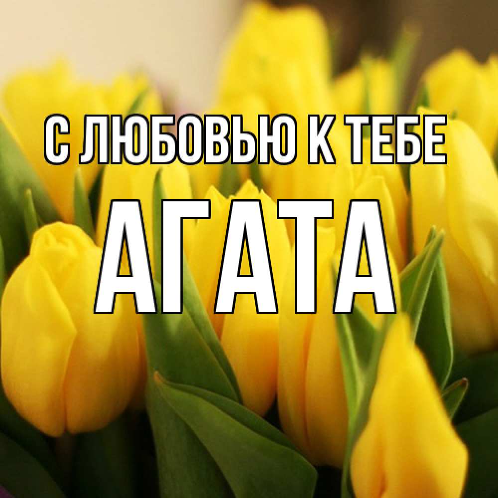 Открытка  с именем. Агата, С любовью к тебе  