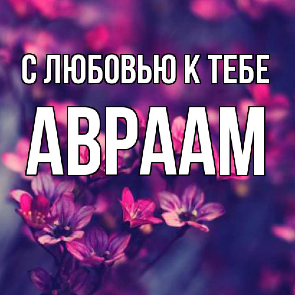 Открытка  с именем. Авраам, С любовью к тебе  