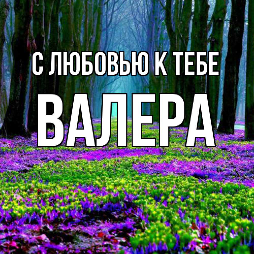 Открытка  с именем. Валера, С любовью к тебе  