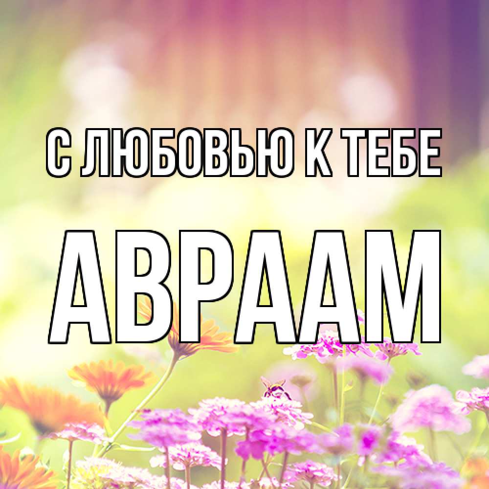 Открытка  с именем. Авраам, С любовью к тебе  