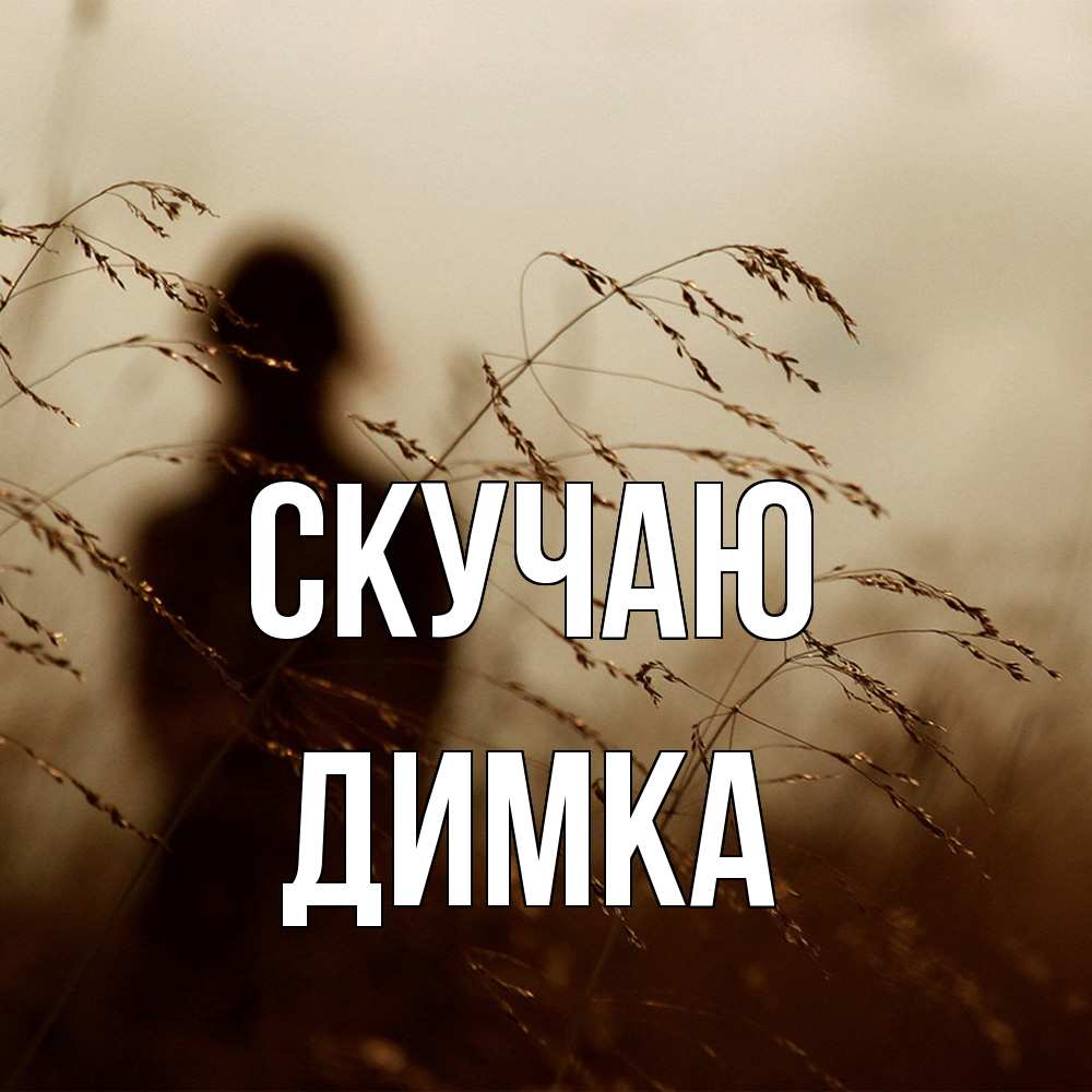 Открытка  с именем. ДИМКА, Скучаю  