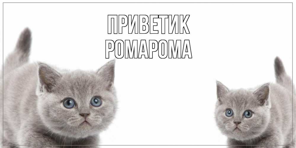 Открытка  с именем. РомаРома, приветик  