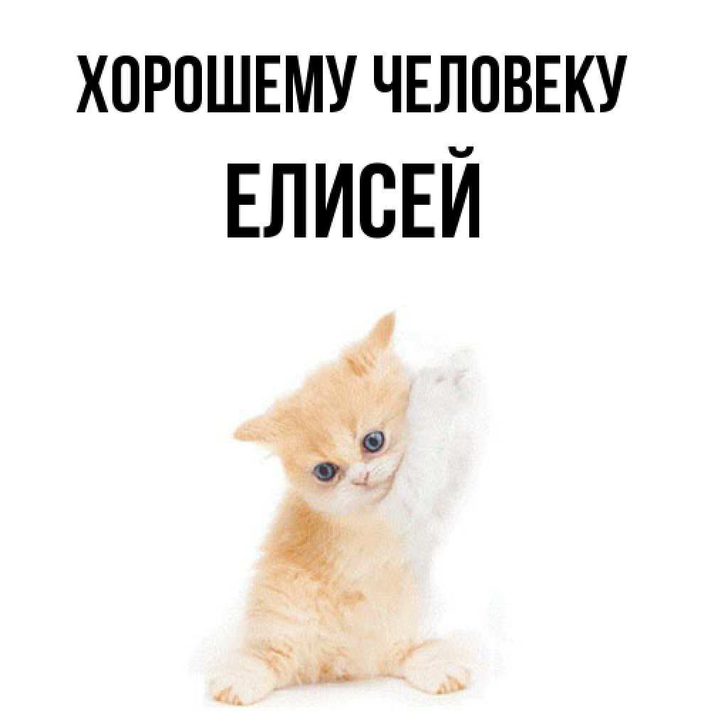 Открытка  с именем. Елисей, Хорошему человеку  