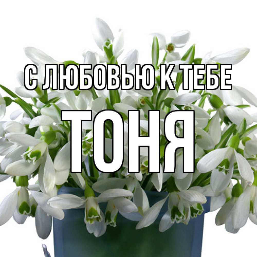 Открытка  с именем. Тоня, С любовью к тебе  