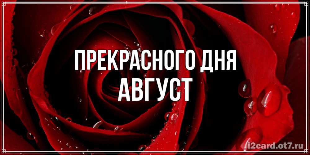 Открытка  с именем. Август, Прекрасного дня  