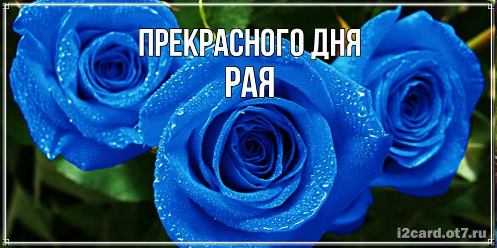 Открытка  с именем. Рая, Прекрасного дня  