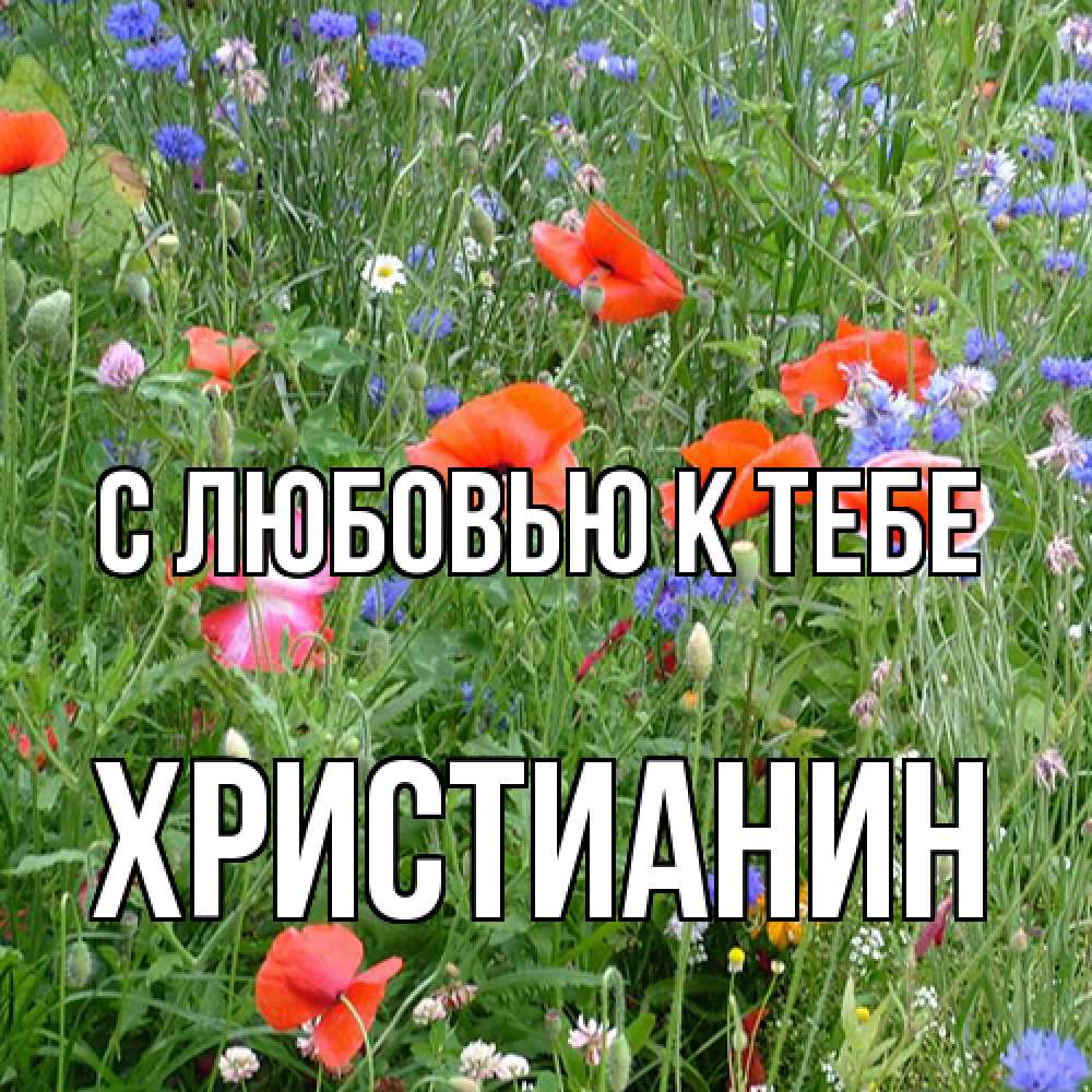 Открытка  с именем. Христианин, С любовью к тебе  