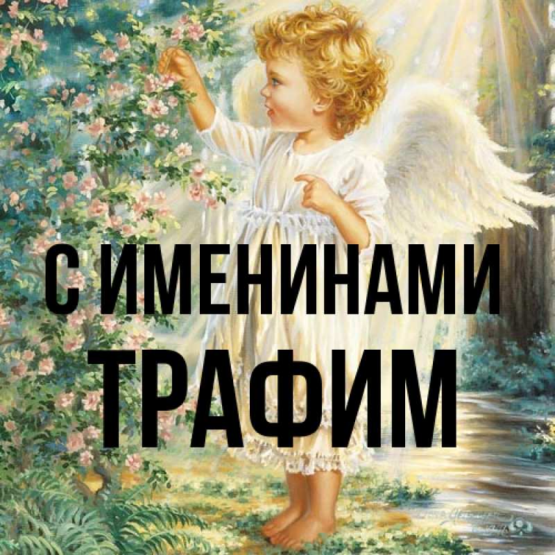 Картинка С именинами, трафим
