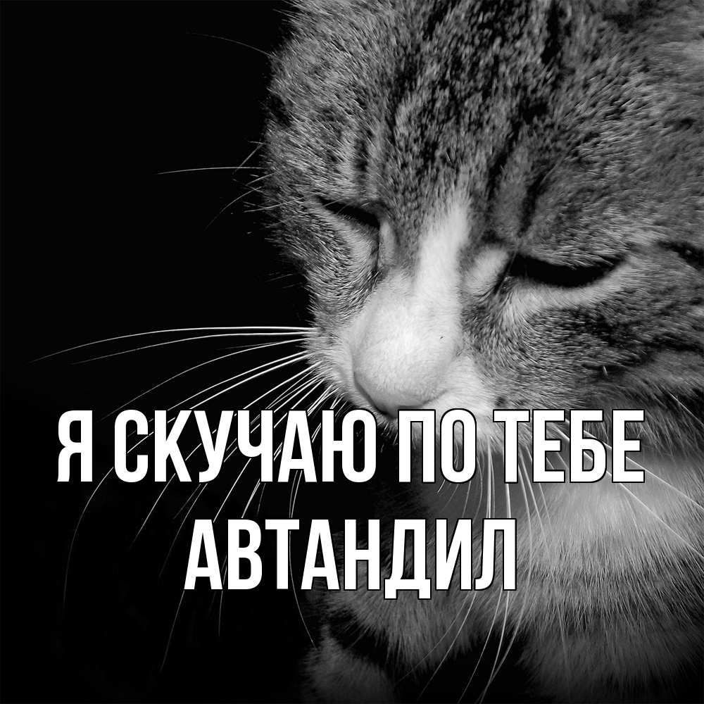 Открытка  с именем. Автандил, Я скучаю по тебе  