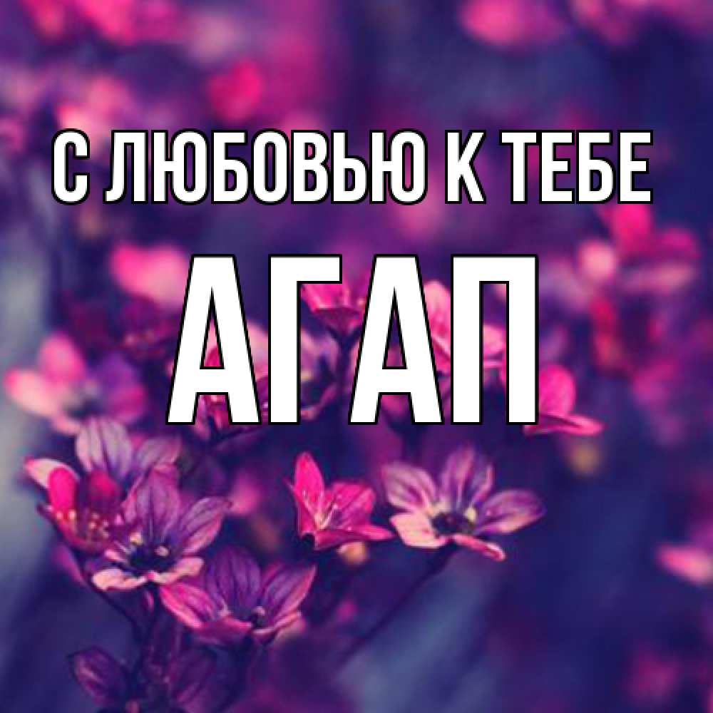 Открытка  с именем. Агап, С любовью к тебе  