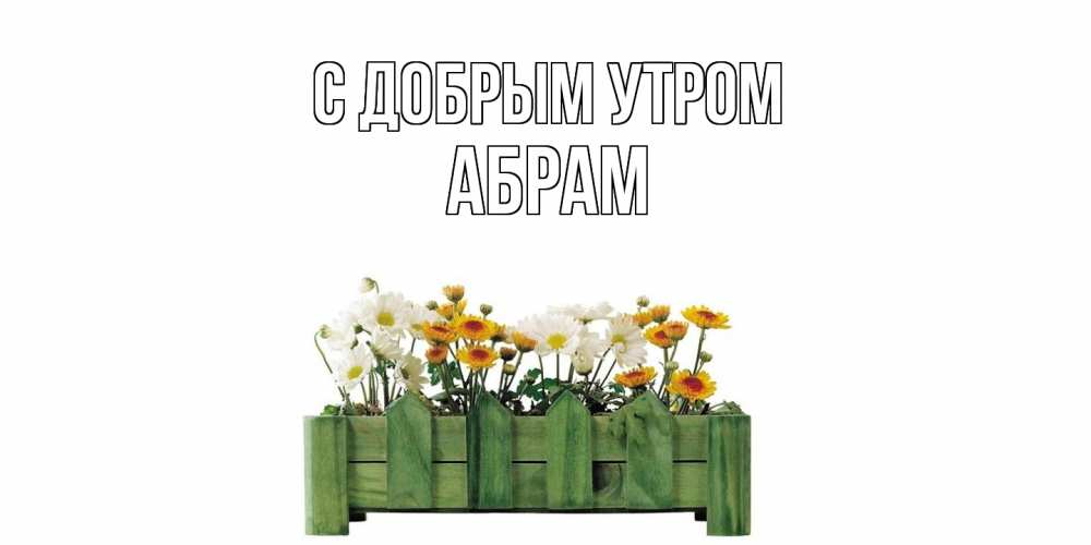 Открытка  с именем. Абрам, С добрым утром  