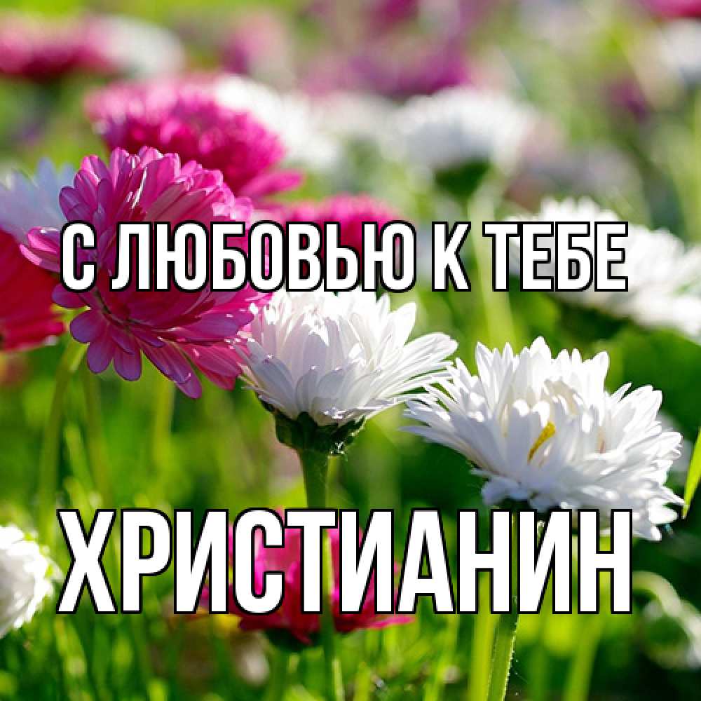 Открытка  с именем. Христианин, С любовью к тебе  