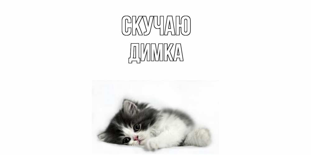 Открытка  с именем. ДИМКА, Скучаю  