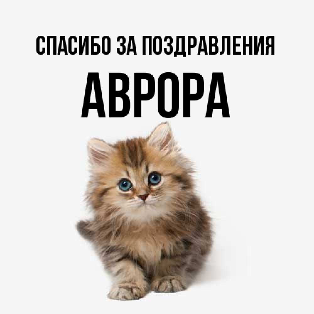 Открытка  с именем. Аврора, Спасибо за поздравления  