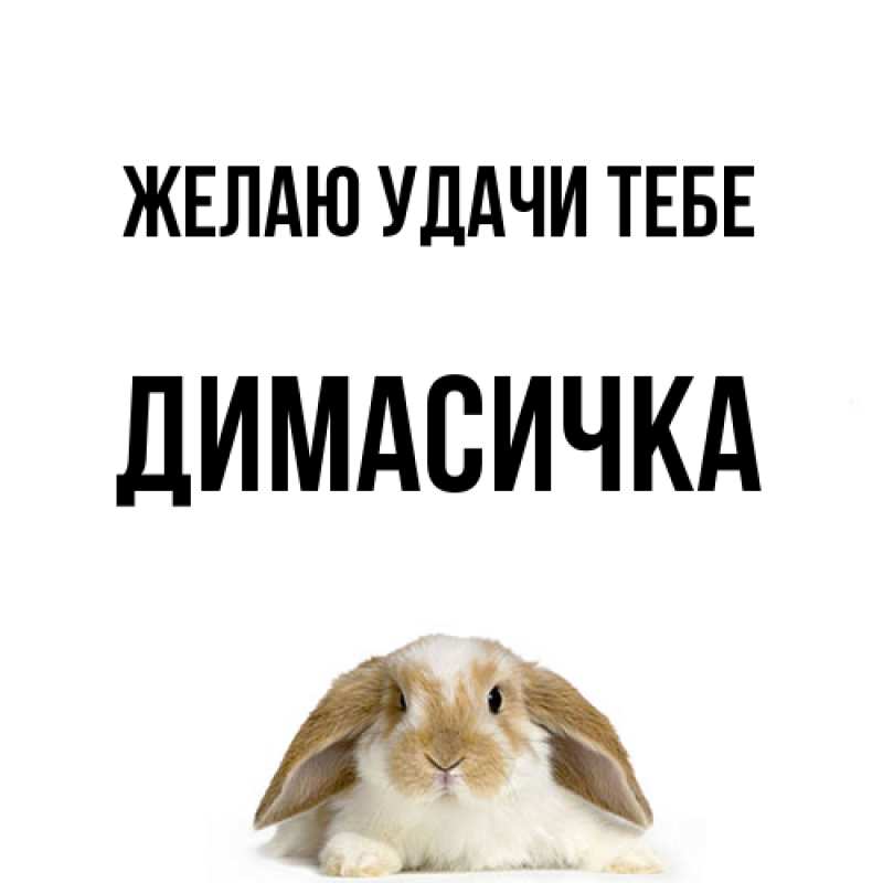 Открытка с именем, Димасичка, Желаю удачи тебе