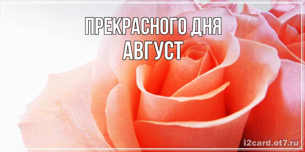 Открытка  с именем. Август, Прекрасного дня  