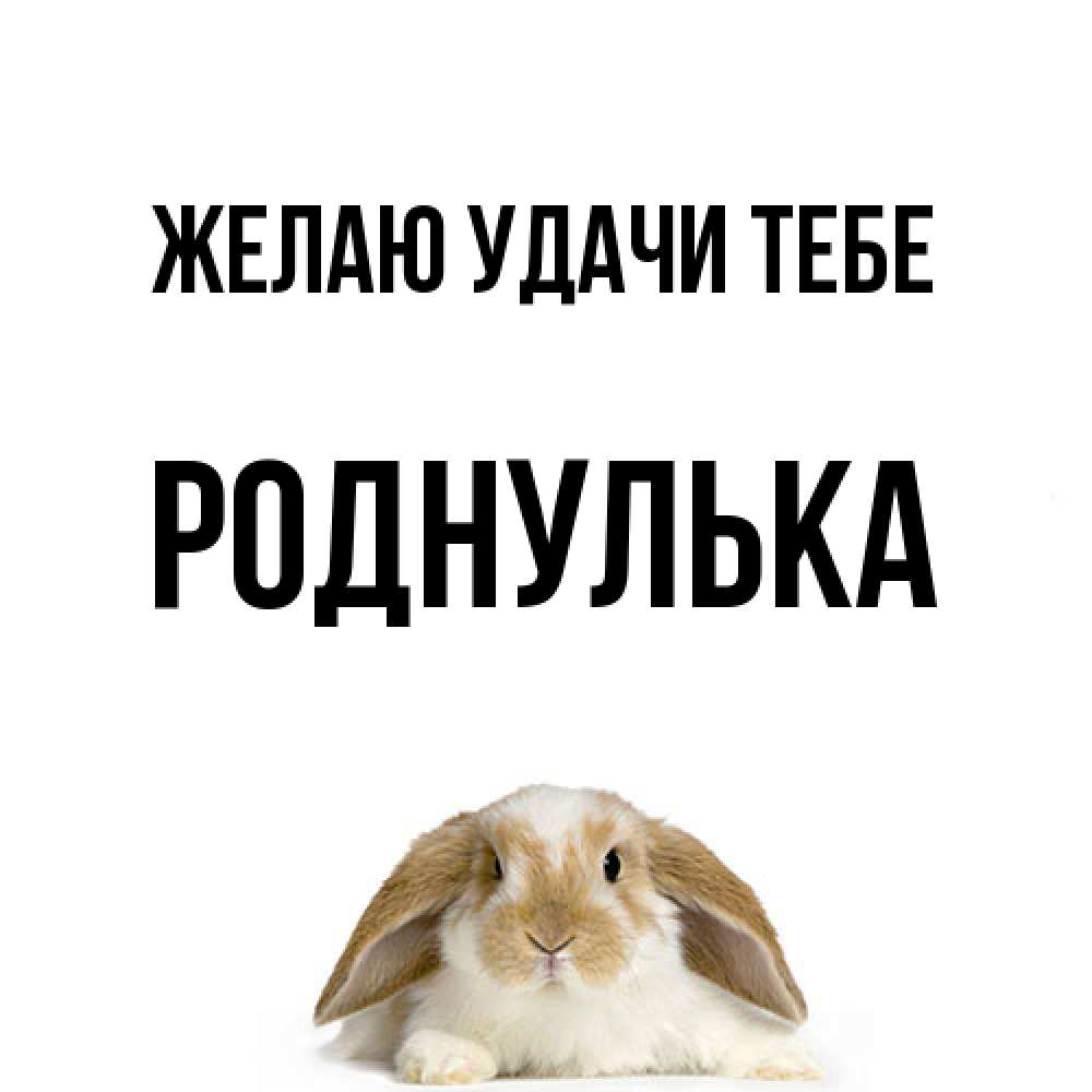 Открытка  с именем. роднулька, Желаю удачи тебе  