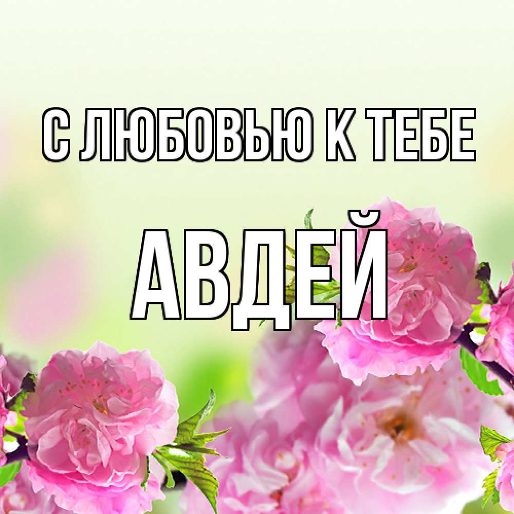 Открытка  с именем. Авдей, С любовью к тебе  