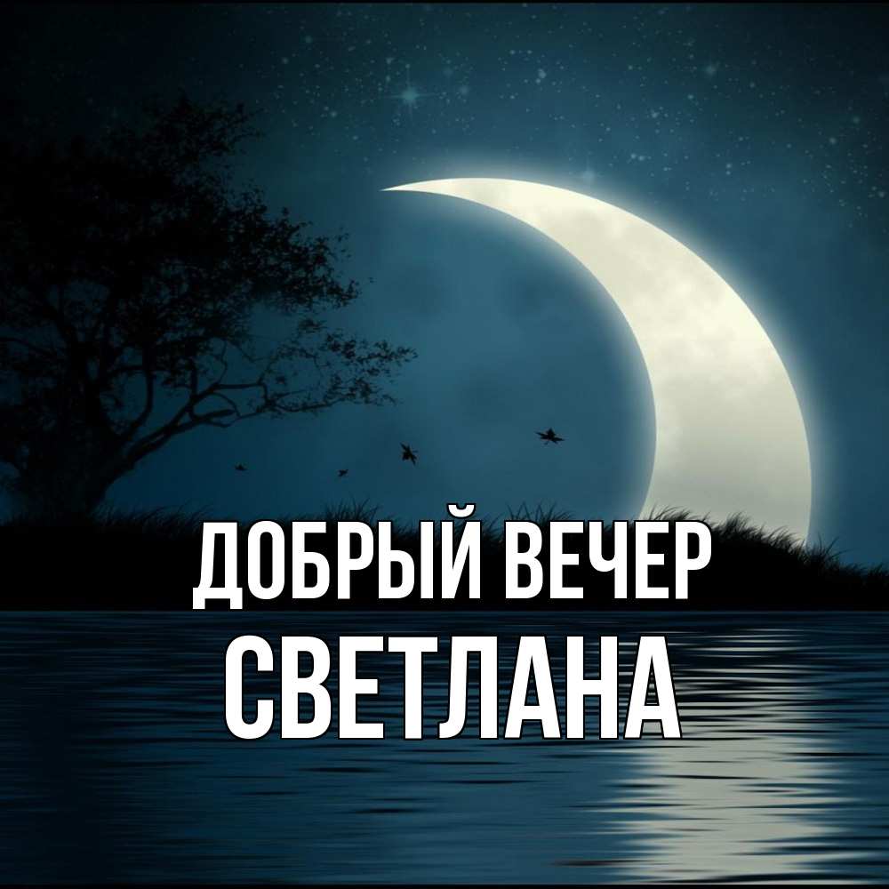 Открытка  с именем. Светлана, Добрый вечер  