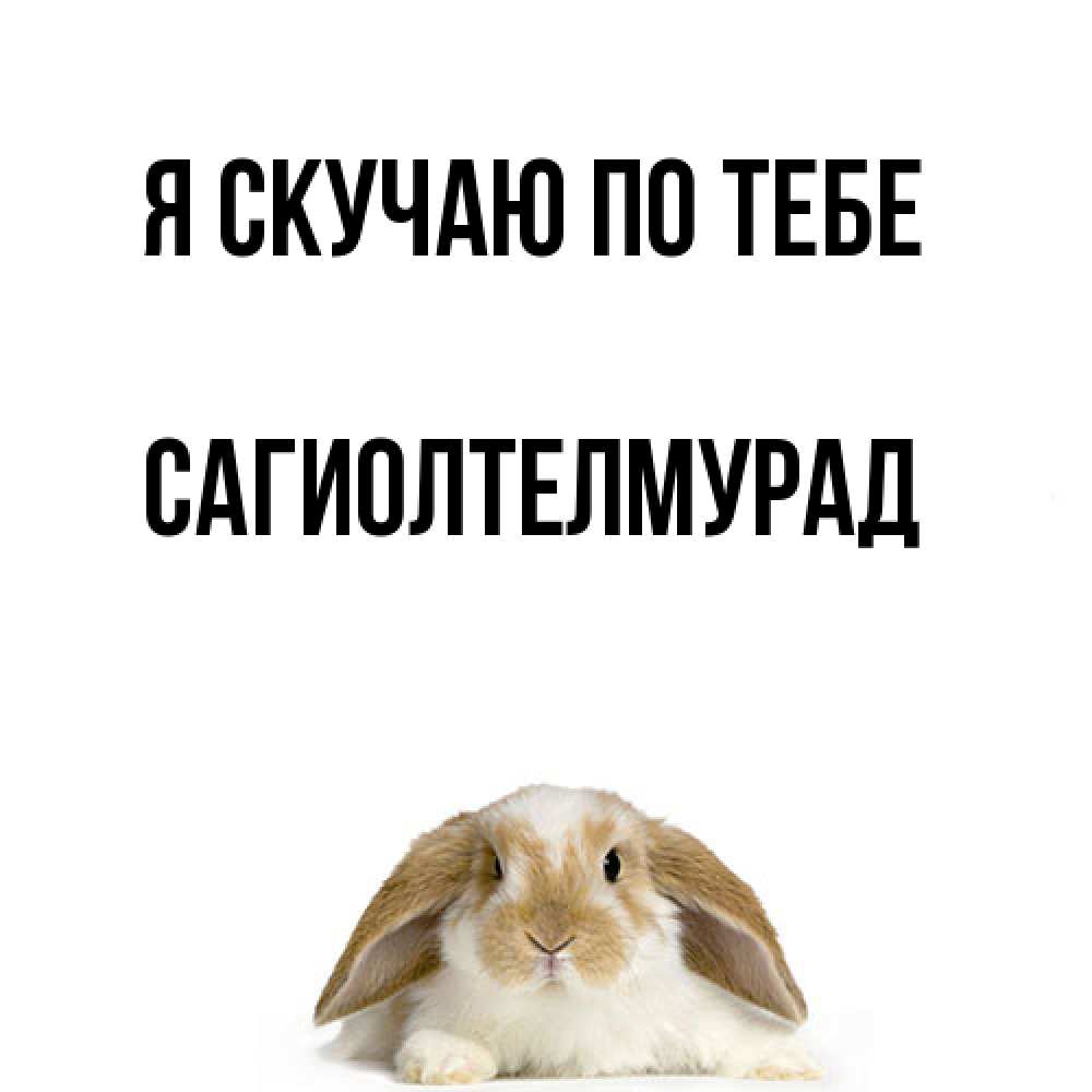 Открытка  с именем. САГИОЛТЕЛМУРАД, Я скучаю по тебе  