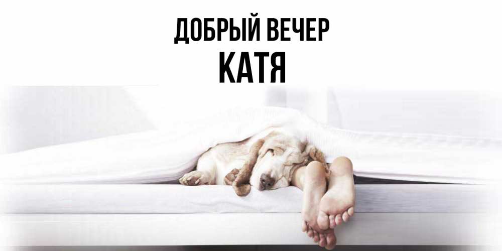 Открытка  с именем. Катя, Добрый вечер  
