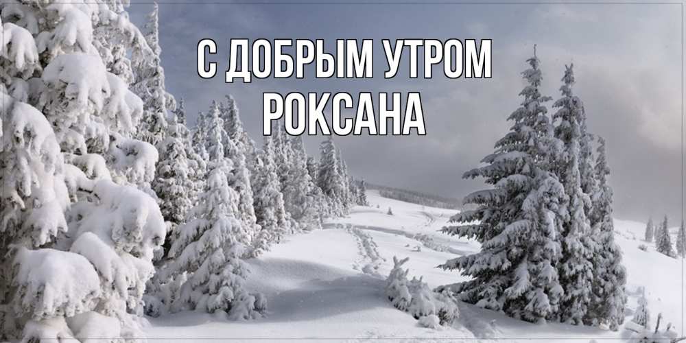 Открытка  с именем. Роксана, С добрым утром  