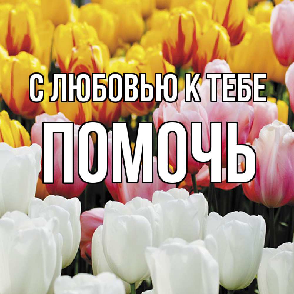 Открытка  с именем. Помочь, С любовью к тебе  