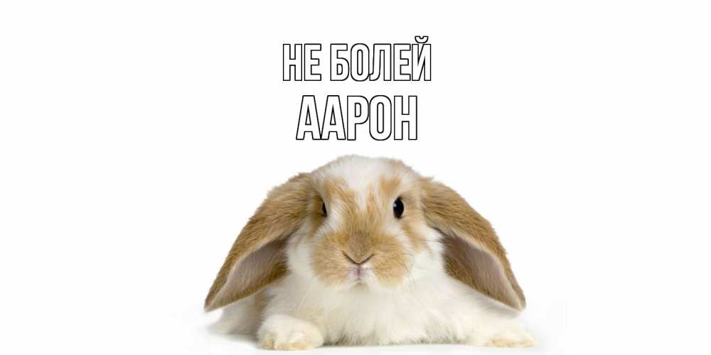 Открытка  с именем. Аарон, Не болей  