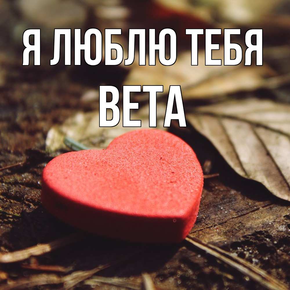 Открытка  с именем. вета, Я люблю тебя  