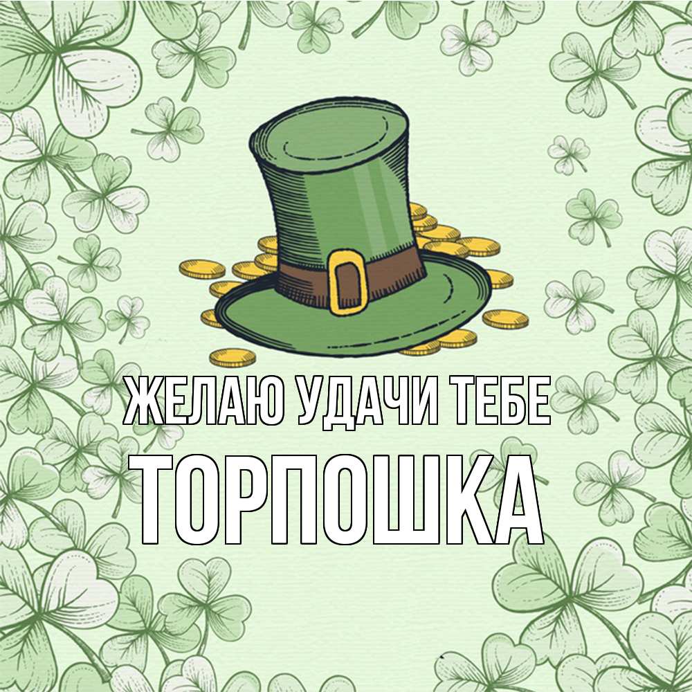 Открытка  с именем. торпошка, Желаю удачи тебе  