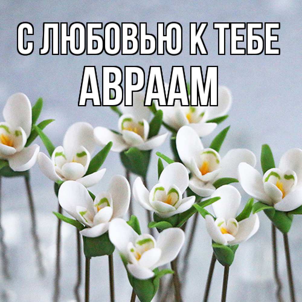Открытка  с именем. Авраам, С любовью к тебе  