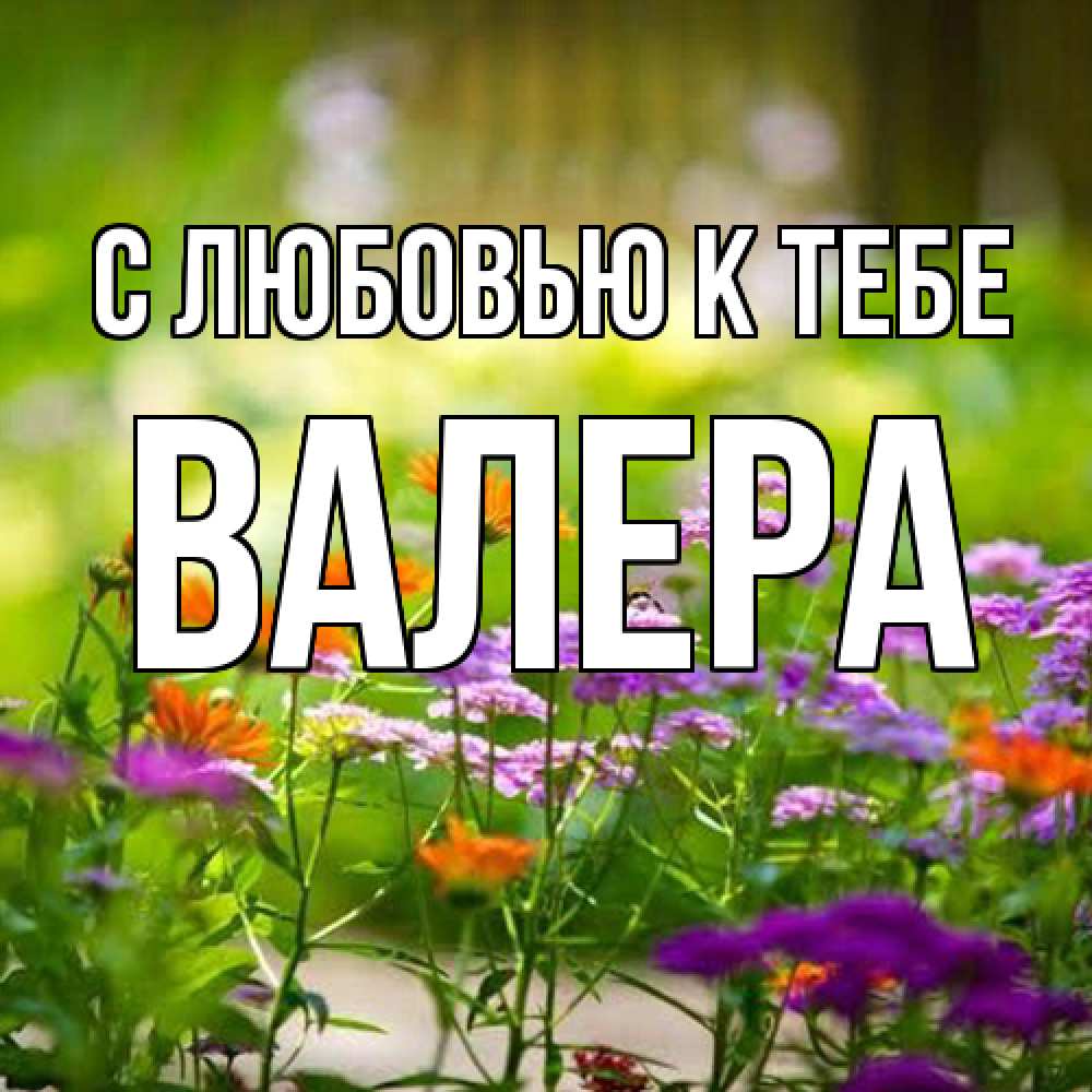 Открытка  с именем. Валера, С любовью к тебе  