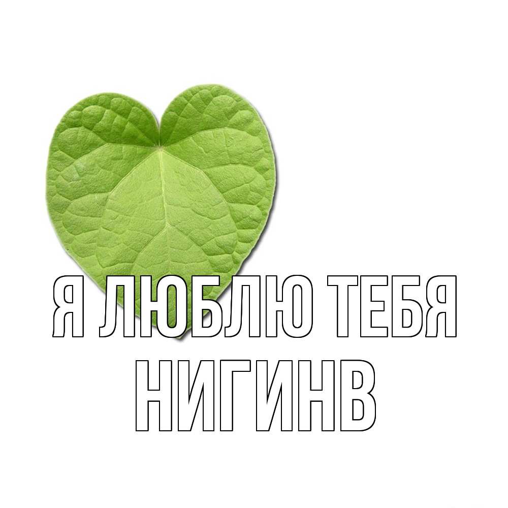Открытка  с именем. Нигинв, Я люблю тебя  