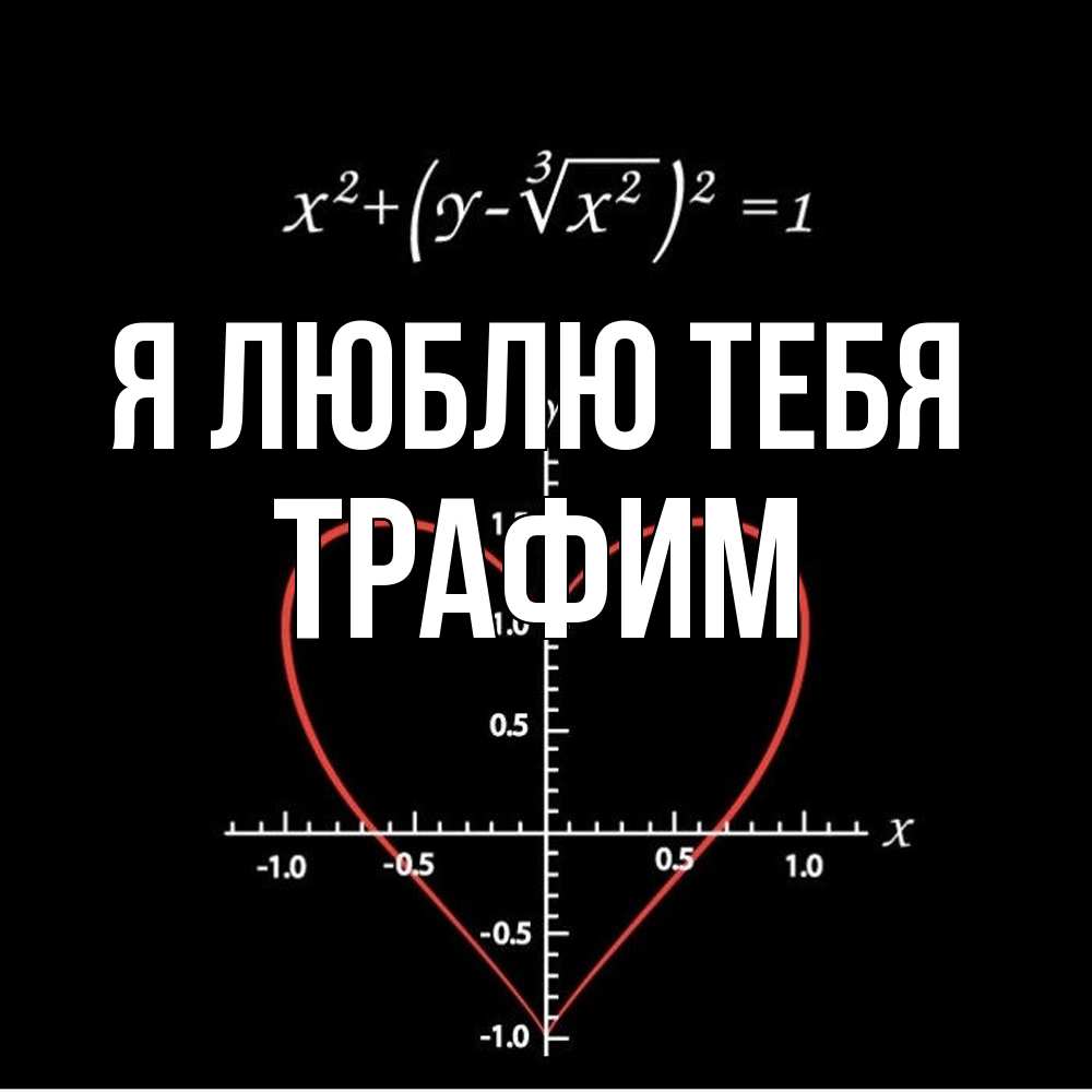 Открытка  с именем. трафим, Я люблю тебя  