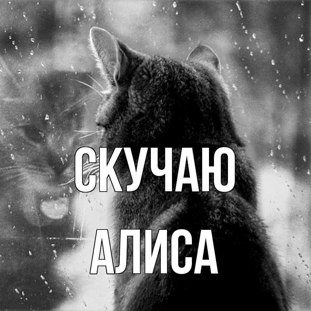 Открытка  с именем. Алиса, Скучаю  