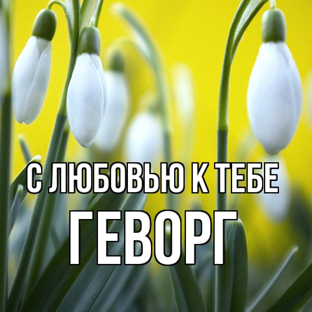 Открытка  с именем. Геворг, С любовью к тебе  