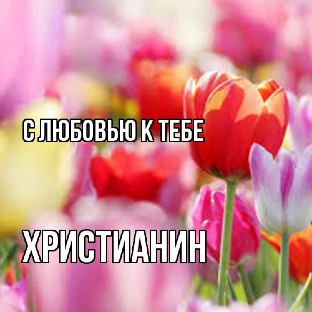 Открытка  с именем. Христианин, С любовью к тебе  