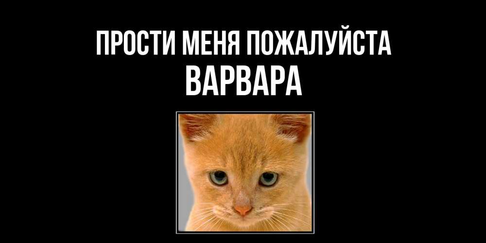 Открытка  с именем. варвара, Прости меня пожалуйста  