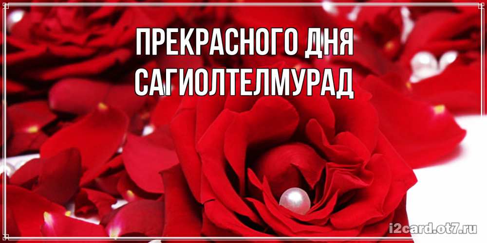 Открытка  с именем. САГИОЛТЕЛМУРАД, Прекрасного дня  