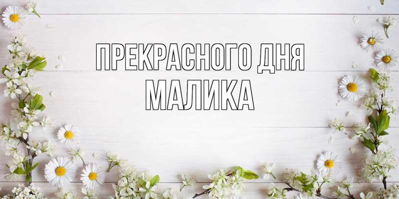 Картинка Прекрасного дня, Малика