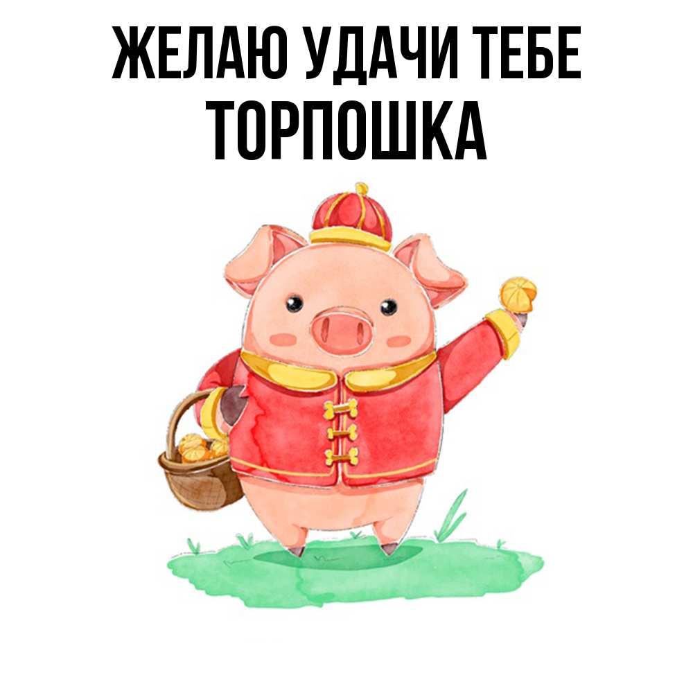 Открытка  с именем. торпошка, Желаю удачи тебе  