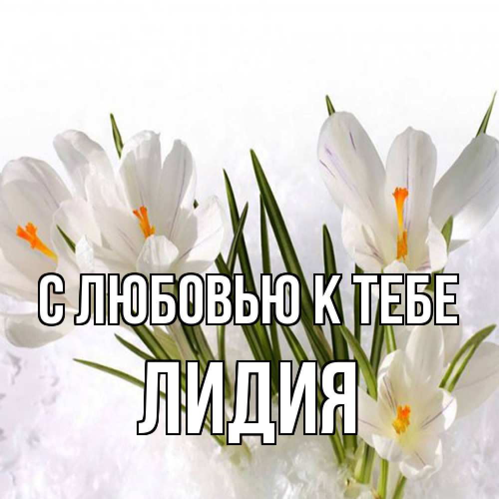 Открытка  с именем. лидия, С любовью к тебе  