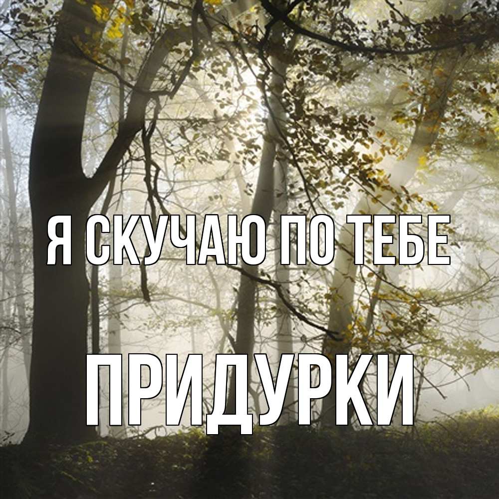 Открытка  с именем. Придурки, Я скучаю по тебе  