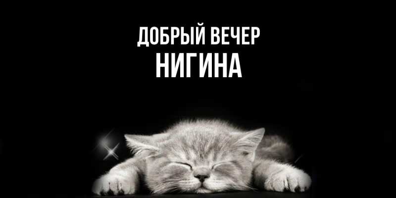 Открытка с именем, Нигина, Добрый вечер