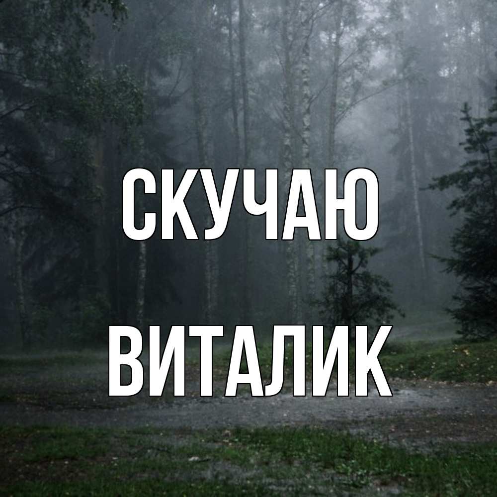Открытка  с именем. Виталик, Скучаю  