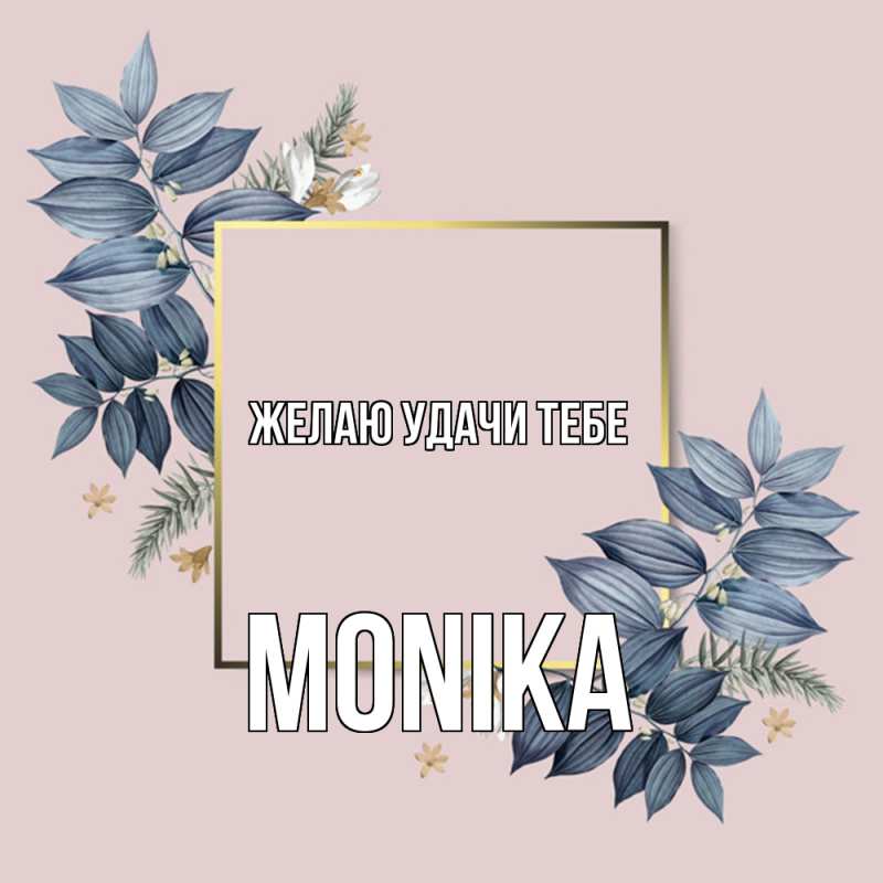 Картинка Желаю удачи тебе, Monika