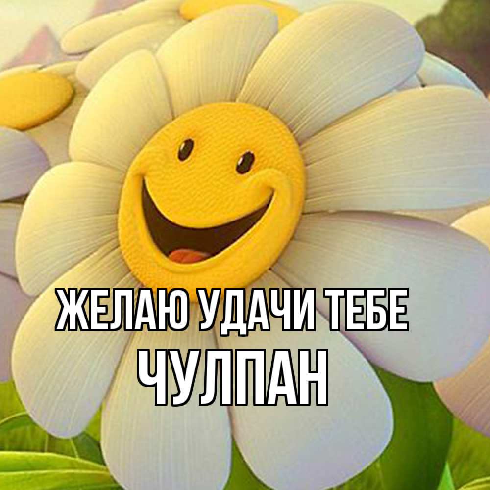 Открытка  с именем. Чулпан, Желаю удачи тебе  