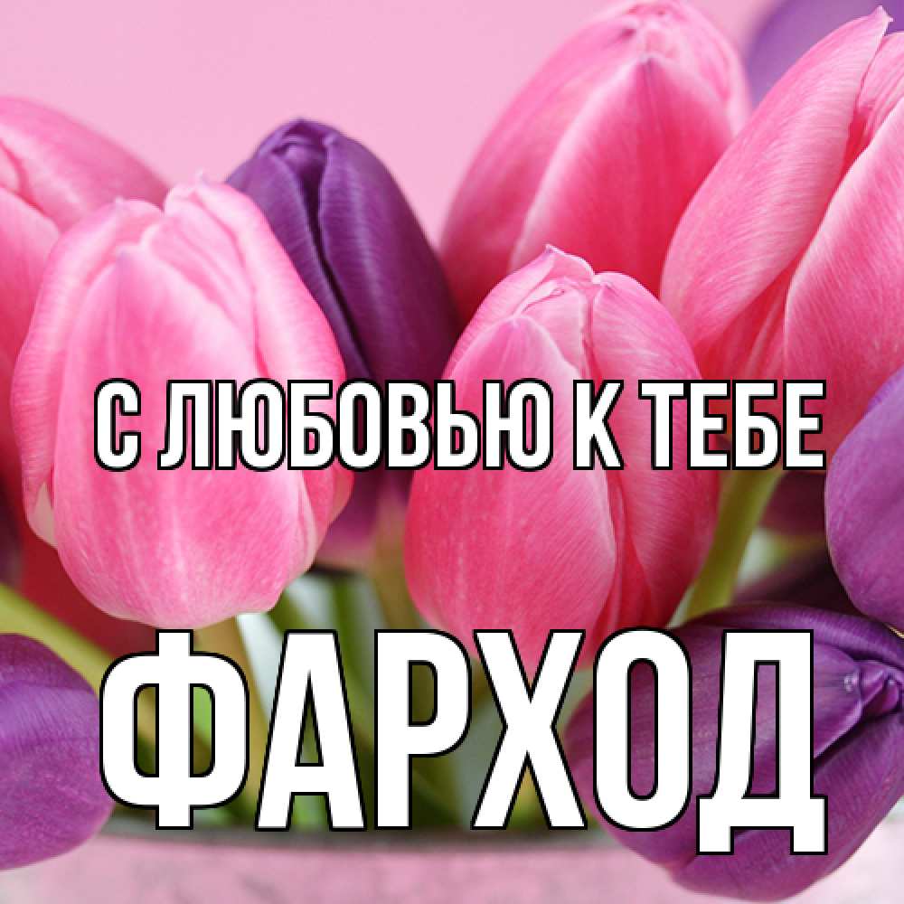 Открытка  с именем. Фарход, С любовью к тебе  