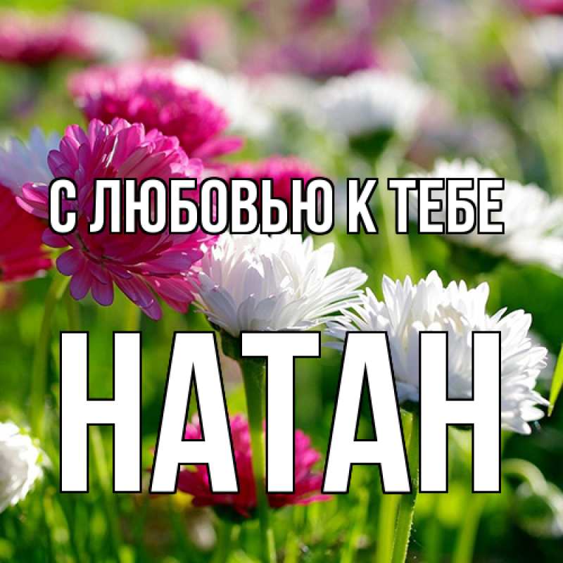 Открытка с именем, Натан, С любовью к тебе